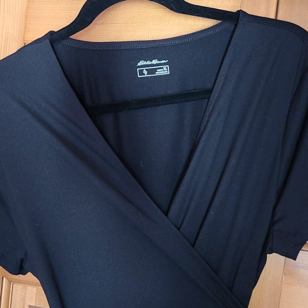 Black wrap dress